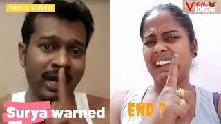 ஆம்பலயா இருந்தா நேர்ல வாடா | Surya RowdyBaby warning mannai sathik | Rowdy Baby Surya troll