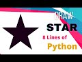 How to Draw a Star With 8 Lines of Python Code | Turtle | Code Ground