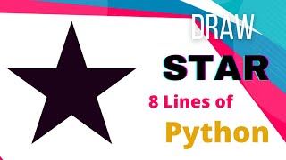 How to Draw a Star With 8 Lines of Python Code | Turtle | Code Ground