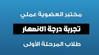 عضوية عملي | تجربة درجة الانصهار | كلية تربية للعلوم الصرفة | مرحلة اولى | كلاميات فقط