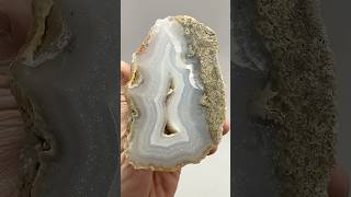 Large Beautiful Banded Mexican Agate Face Polished Nodule 01 31 2025 #gemcabochons #lapidary #agates