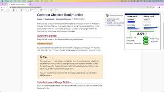 Installing and Using the WebAIM Contrast Checker Bookmarklet