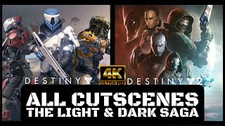 Destiny & Destiny 2 All Cutscenes Cinematic 4K (Game Movie - The Light & Dark Saga)