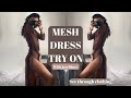 (4K) MESH SEE THROUGH dress try on haul & review with Jozyblows