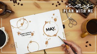 May Bullet Journal Plan With Me ☕️ Coffee Theme BuJo Setup