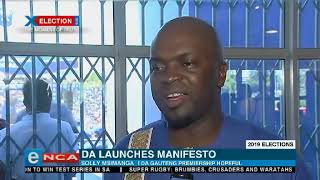 DA launches manifesto