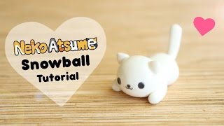 Neko Atsume Simple Snowball│Polymer Clay Tutorial