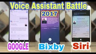 Bixby vs Siri vs Google Assistant Voice Control Battle 2017 | voice control technology