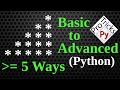 Python Pattern Program - Print Star * in Right Triangle Shape | Star Pattern | Python Star Pattern 4