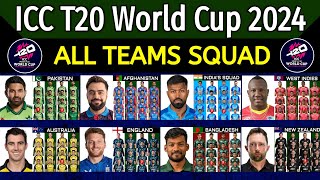 ICC T20 World Cup 2024 - Details & All Team Squad | All Teams Squad T20 World Cup 2024 | T20 WC 2024