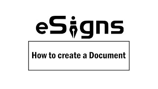 How to Create a Document | eSigns.io