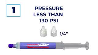 Low Pressure: Use with Quick Push Adapters - SmartSeal Quick Shot