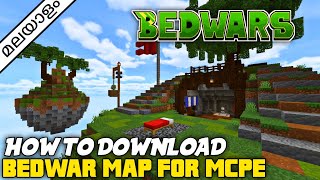 HOW TO DOWNLOAD BEDWAR MAP FOR MINECRAFT PE 1.17 [ MALAYALAM ]