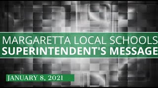 Superintendent Message 1/8/2021