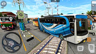 Crossing Tracks in Bus Simulator Indonesia Tour Mode - Android gameplay