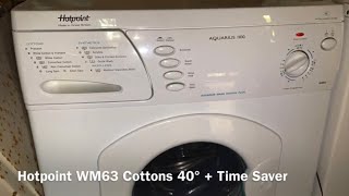 Hotpoint Aquarius 1100 WM63 - Cottons 40° + Time Saver