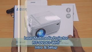 Laser Multimedia Projector PJT-DVD01-WHT Intro \u0026 Setup