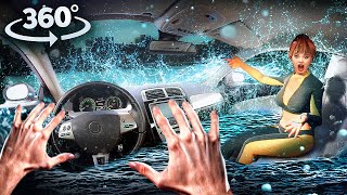 360° CAR FLOODING EXPERIENCE WITH GIRLFRIEND - Survive and Escape VR 360 Video 4k ultra hd