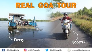 REAL GOA TOUR on a SCOOTER & FERRY | Ribandar SALT PAN + Fontainhas + Divar & ST. Estevam Island