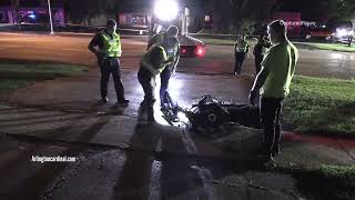 Car, motorcycle crash at Central Road and Cleveland Avenue, Arlington Heights