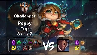 [4K] KR Challenger Top Poppy vs Lucian Ep.1191