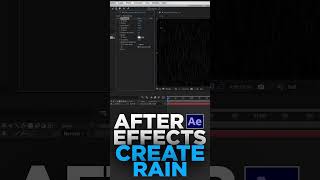 After Effects: Creating a simple rain effect with the CC Rainfall tool