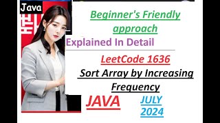 Sort Array by Increasing Frequency | Leetcode 1636 | HashMap | Java Code | Developer Coder