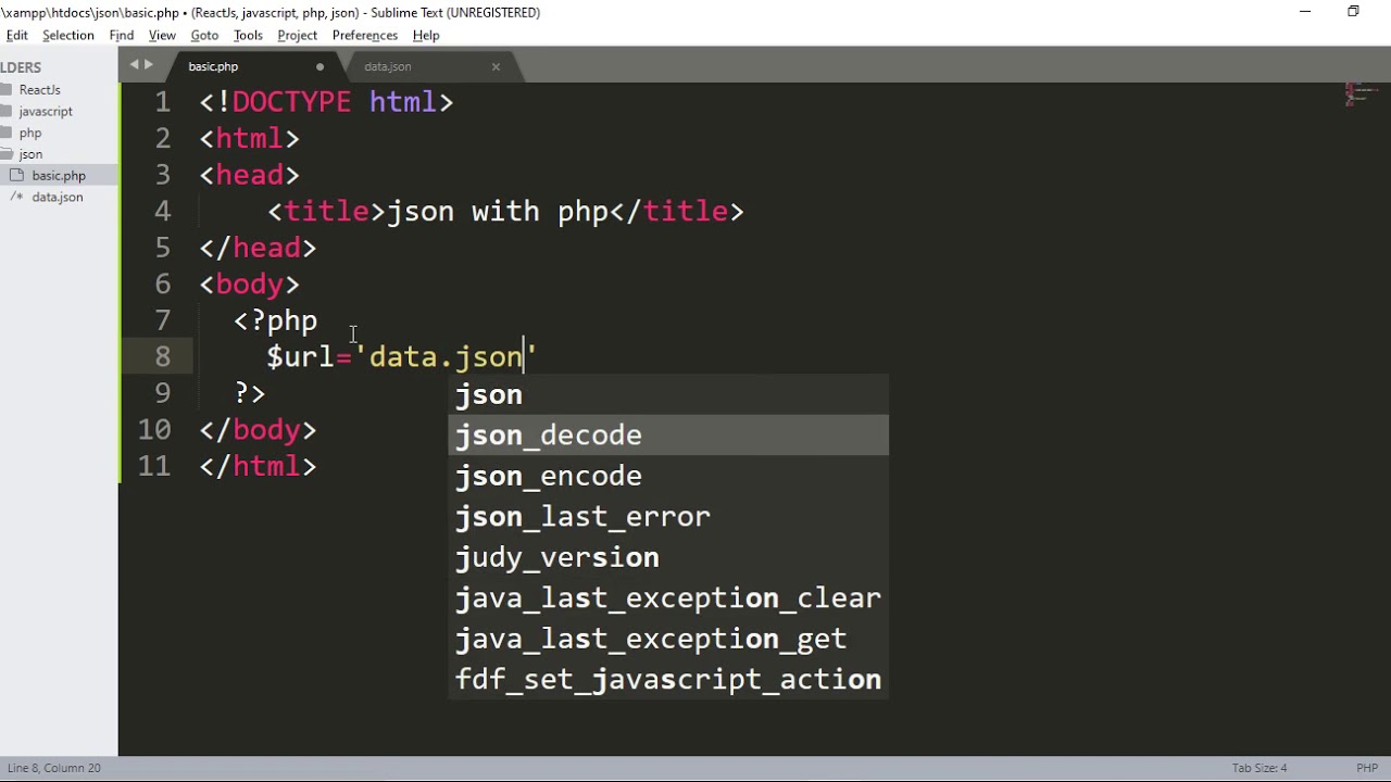 How To Use JSON Data With PHP - YouTube