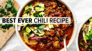 BEST EVER CHILI RECIPE | an easy beef chili bursting with flavor