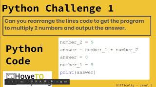 Python challenges ‐ Level 1 challenge 1