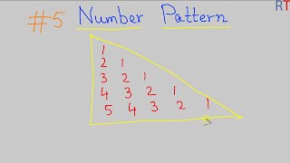 #5 Number Pattern in Java || Java Pattern Printing