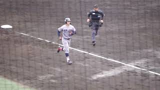 【廣瀬隆太 ホームラン(ソロ)】2022/12/3(土) 冨士隼斗(平成国際大学) vs 廣瀬隆太(慶應義塾大学) 左中間ホームラン（打点1）