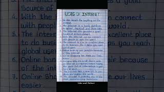 10 lines on uses of internet || uses of internet essay || #internet #ytshort