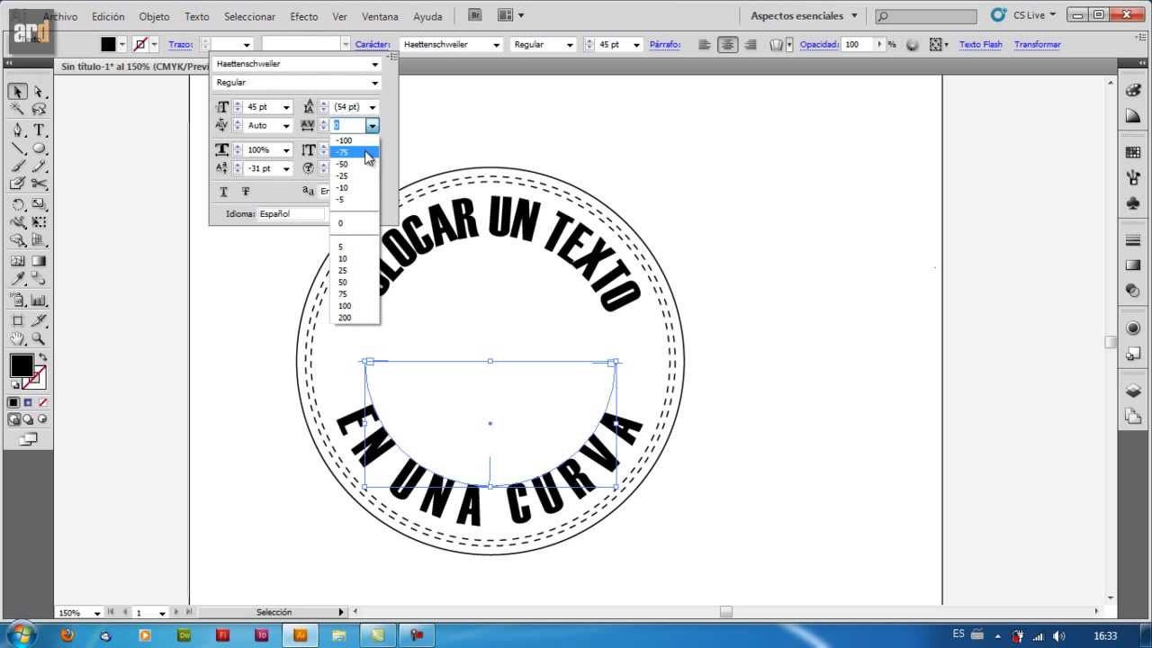 Illustrator - Escribir Sobre Curva | Texto En Trazado - YouTube