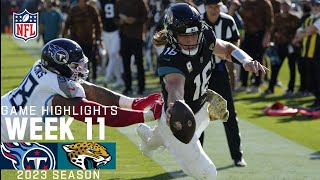 Tennessee Titans vs. Jacksonville Jaguars | 2023 Week 11 Game Highlights