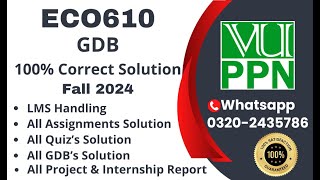 ECO610 GDB 1100% Correct Solution Fall2024,ECO610 GDB 1 Solution2024 #eco610gdb #virtualassignments