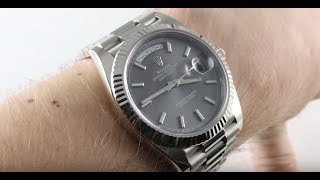 Rolex Day-Date 40 (DARK RHODIUM) (228239) Luxury Watch Review