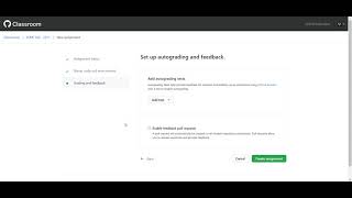 GitHub Classroom - Create Assignment
