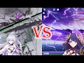 Raiden Shogun New Boss and Kiana Time Runner Ultimate Comparison