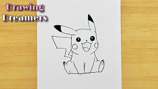 How to Draw Pikachu || Pikachu drawing easy Step by Step || pokemon drawing