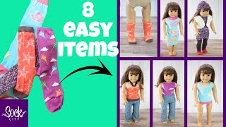Make Doll Clothes from Socks | Easy DIY | AG or 18" | Fun Sock Creations