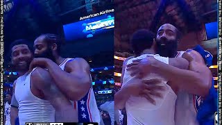 Kyrie Irving & James Harden Share a Moment after the Game😍