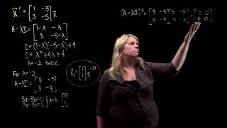 Two-Dimensional Systems of DEs with Repeated Eigenvalues