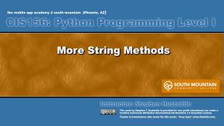 Python 03F - More String Methods
