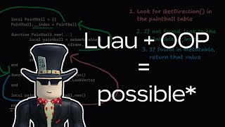 How to use OOP with Luau on Roblox