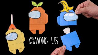 Easy Origami AMONG US with DEAD BODY step by step || How to craft Among Us