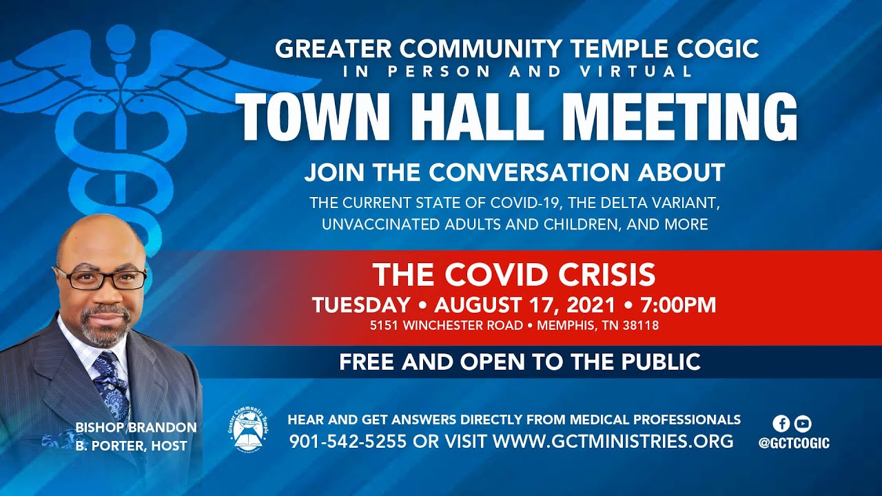 Greater Community Temple COGIC Town-Hall Meeting | The COVID CRISIS ...