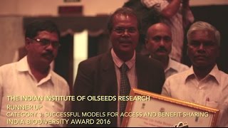 Indian Institute of Oilseeds Research, Runner-up, India Biodiversity Awards 2016