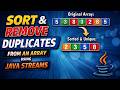 Sort and Remove Duplicates from an Array Using Java Streams | Java Interview Program