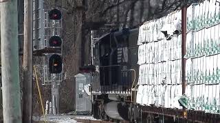 NS K21 With NS SD40-2 3472 And NS GP38-2 5323 In Sunbury,Pa.